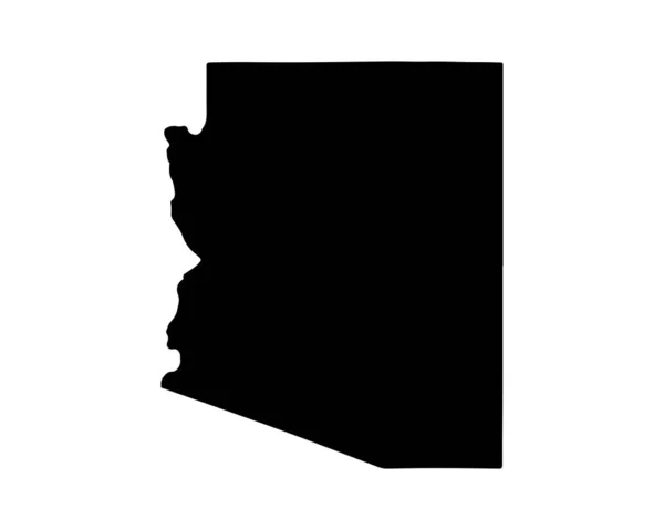 Mapa Del Estado Arizona Mapa Estatal Estados Unidos Arizona Delinear — Vector de stock