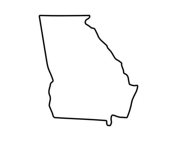 Georgia State Map State Map Georgia Outline Symbol Vector Illustration — Stock vektor