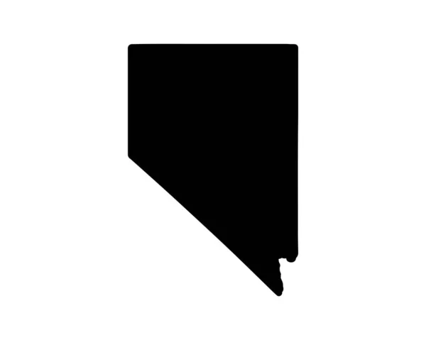Mapa Del Estado Nevada Mapa Estatal Estados Unidos Símbolo Silueta — Vector de stock