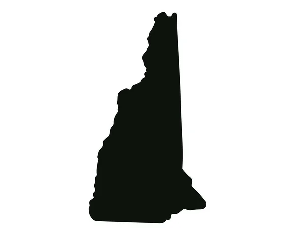 New Hampshire State Map State Map New Hampshire Silhouette Symbol — ストックベクタ