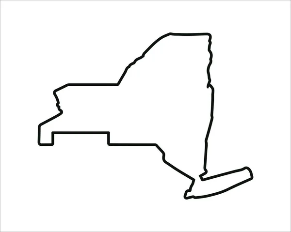 New York State Map State Map New York Outline Symbol — Stock vektor