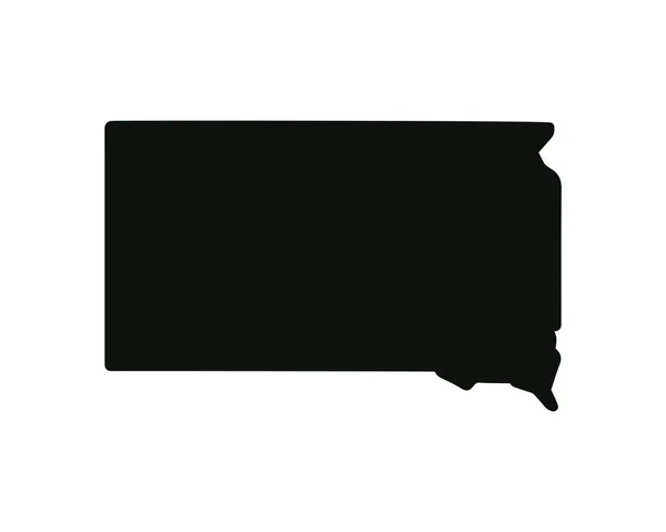 Mapa Estatal Dakota Del Sur Mapa Estatal Estados Unidos Símbolo — Vector de stock