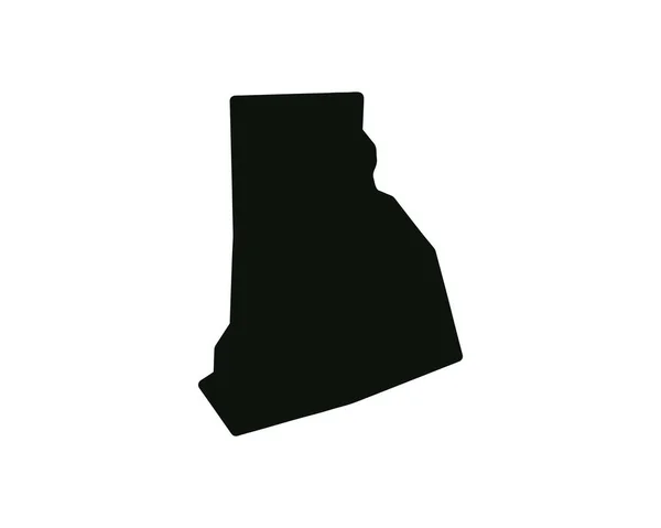 Mapa Estatal Rhode Island Mapa Estatal Estados Unidos Símbolo Silueta — Vector de stock