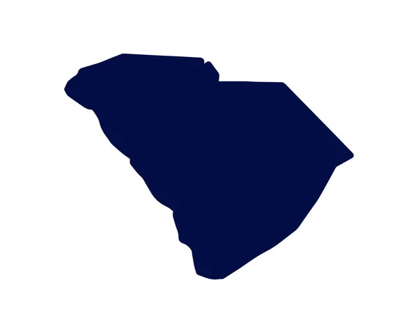 South Carolina Delstatskarta Usa Delstatskarta Syd Carolina Siluett Symbol Vektorillustration — Stock vektor
