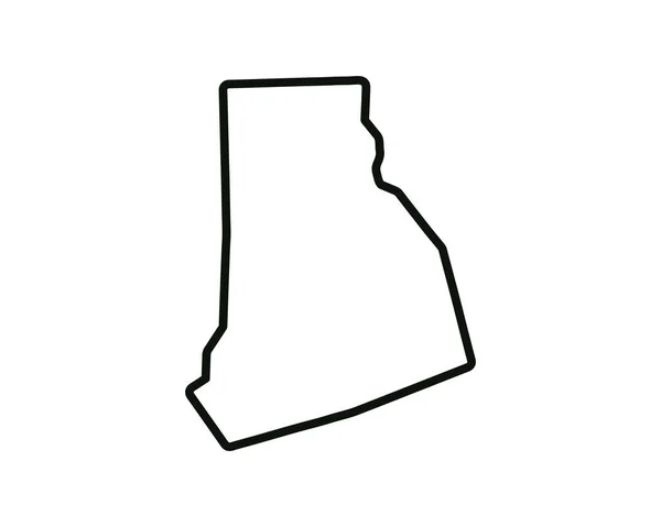 Rhode Island State Map State Map Rhode Island Outline Symbol — Stock vektor