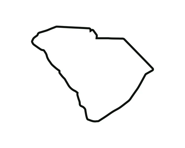 South Carolina State Map State Map South Carolina Outline Symbol — Stock vektor