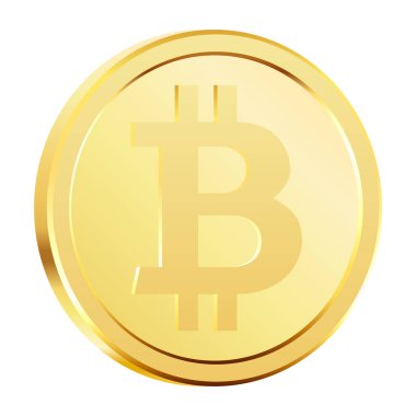 Dönen altın bitcoin paralar. Altın kripto para kripto para, para. Döndürme, 3 boyutlu bitcoin paralar. Vektör illüstrasyonu.