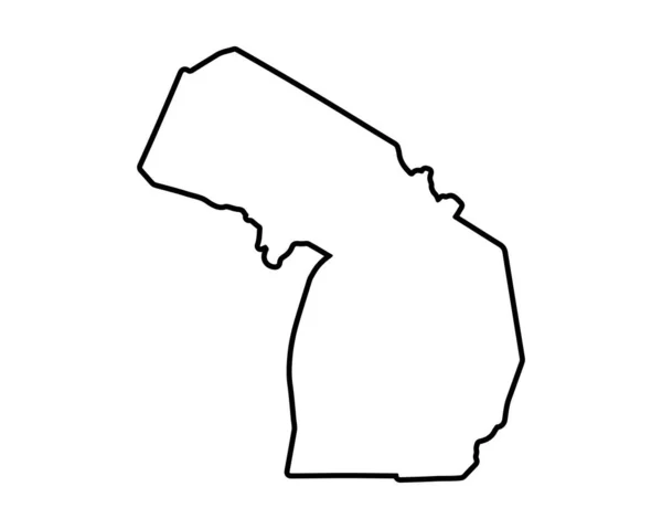 Карта Штату Мічиган Державна Карта Сша Мічиган Окреслює Символ Приклад — стоковий вектор