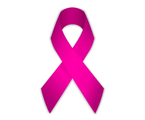 Pink Ribbon Silk Breast Cancer Day Vector Illustration Breast Cancer — Wektor stockowy