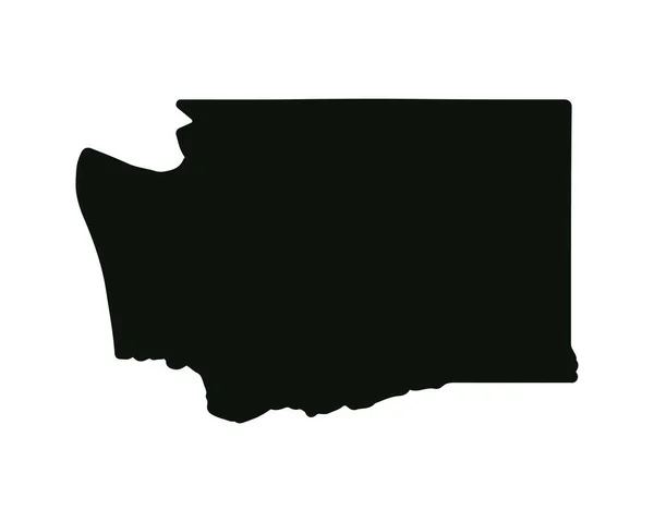 Washington State Map State Map Washington Silhouette Symbol Vector Illustration — Stock vektor