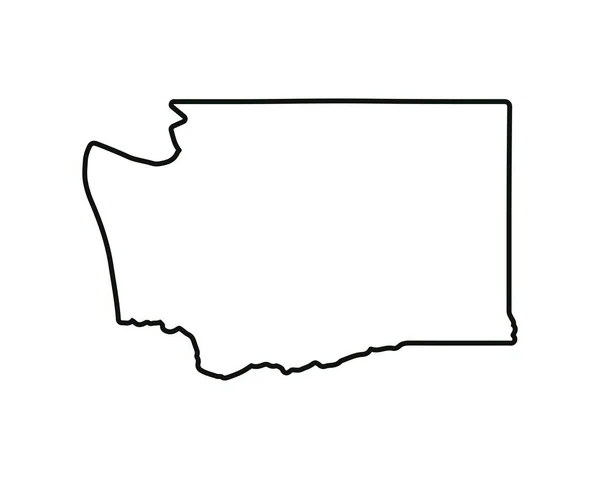 Карта Штату Вашингтон Державна Карта Сша Символ Вашингтона Приклад Вектора — стоковий вектор