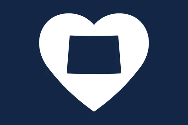 American State Heart Shape Wyouming State Patriotic Heart Symbol Love — ストックベクタ