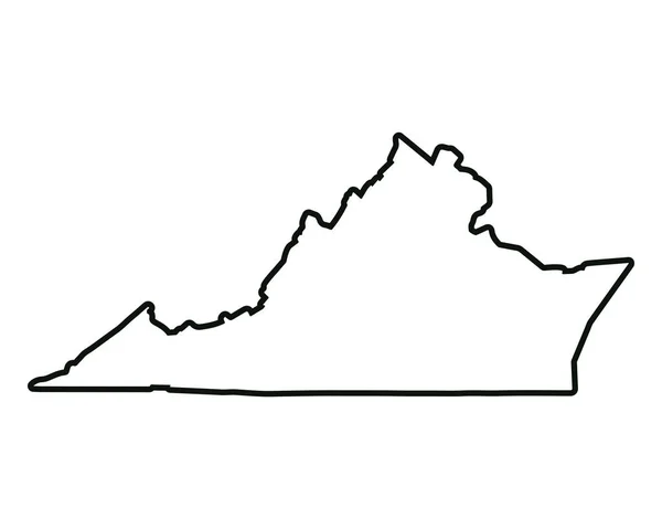 Virginia State Map State Map Virginia Outline Symbol Vector Illustration — Vector de stock