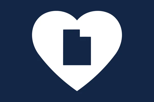 American State Heart Shape Utah State Patriotic Heart Symbol Love — ストックベクタ