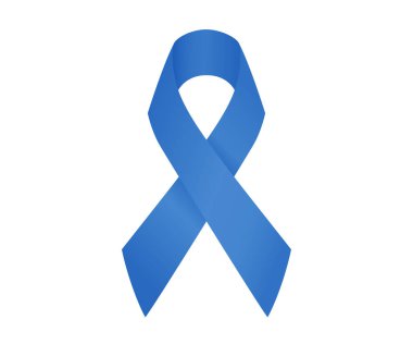 Mavi Kurdele. Dünya kanser farkındalığı. Vektör çizimi. Kanser farkındalığı sembolü.