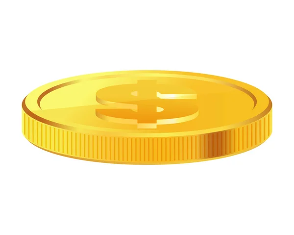 Moeda Ouro Rotativa Dinheiro Ouro Aplicável Para Jogos Azar Jackpot — Vetor de Stock