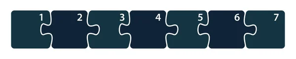 계단의 통계학 시퀀스 퍼즐의 그래픽 일러스트 — 스톡 벡터