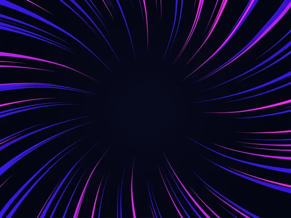 Radial Circular Neon Background Neon Rays Abstract Circular Space Background — Stock vektor
