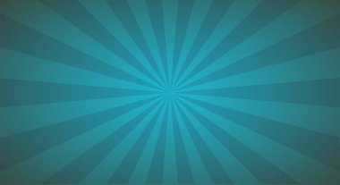 Merkezinde ışın ya da çizgiler olan geçmişe dönük bir arkaplan. Güneş patlaması ya da güneş patlaması. Yıldız patlaması soyut arkaplan. Mavi renk. Vektör illüstrasyonu