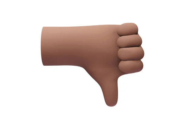 Αντιπαθητική Απεικόνιση Emoji Σύμβολο Αποδοκιμασίας Στυλιζαρισμένο Χέρι Στυλιζαρισμένο Αστείο Σαν — Φωτογραφία Αρχείου