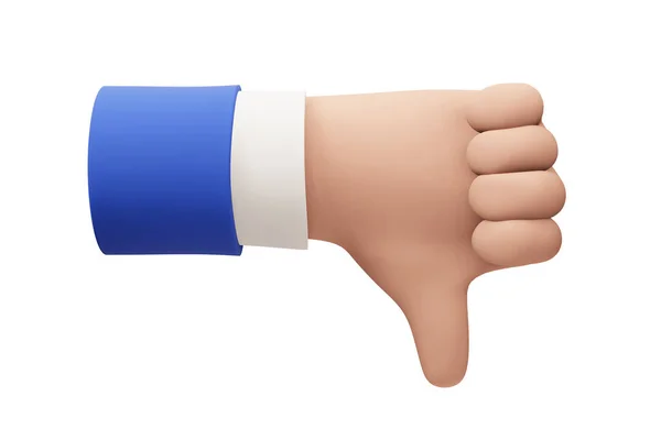 Não Gosto Ilustração Emoji Símbolo Aprovação Mão Estilizada Estilizado Engraçado — Fotografia de Stock