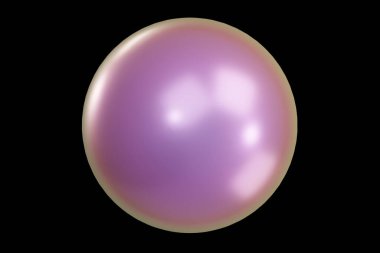 Holografik 3D şekil. İnci renkli küre ya da top. Geometrik şekil. Geometrik ilkel. 3d oluşturma.