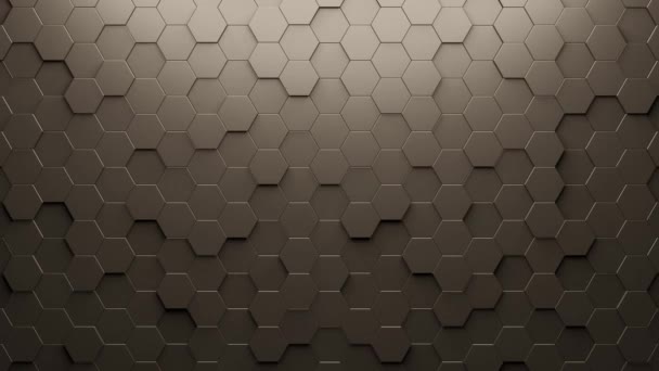 Тёмный Шестиугольник Абстрактный Трехмерный Геометрический Фон Цикл Анимации Современный Геометрический — стоковое видео
