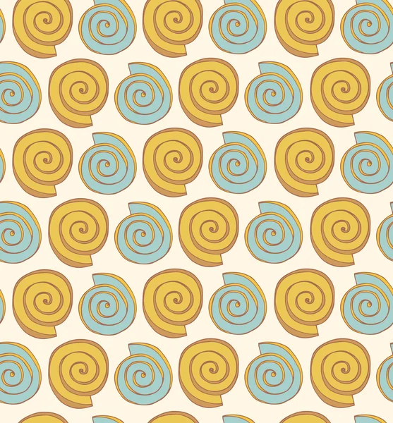 Modèle abstrait de spirale. Fond décoratif sans couture avec des éléments ethniques — Image vectorielle