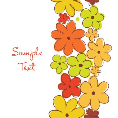 Dekoratif çiçek afiş koleksiyonu.