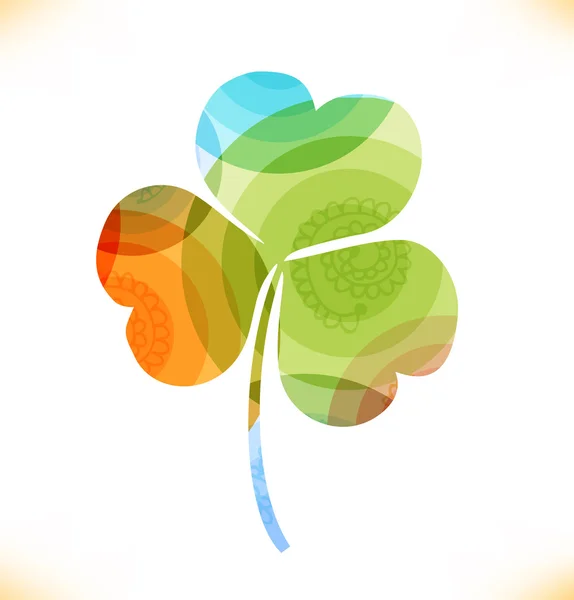 Trèfle vectoriel multicolore, trèfle Elément floral de beauté pour cadeaux, cartes, invitations — Image vectorielle