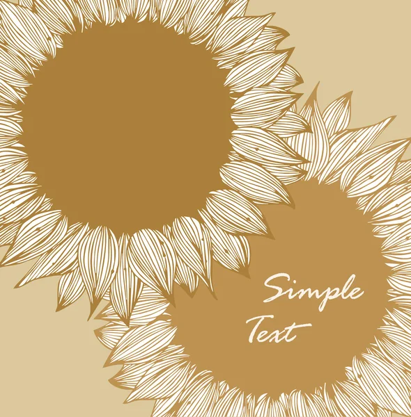 Sunflower. Hand drawn beautiful flower — Stock Vector
