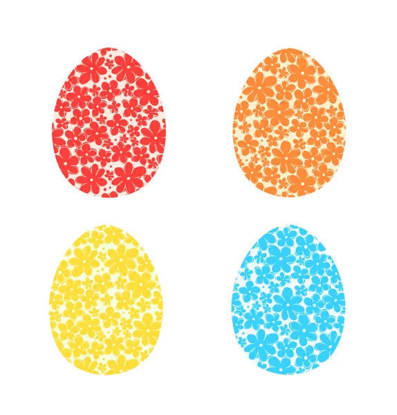 Colección de plantillas para el diseño de huevos. Set con elementos decorativos de Pascua. Símbolos de Pascua — Vector de stock