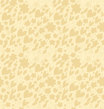 Dikişsiz soyut aşk desen. farklı kalpler ile arka plan doodle. Yazdırma doku