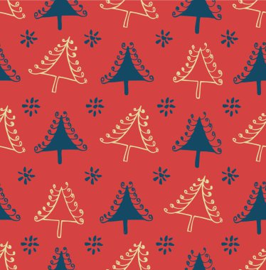 seamless yılbaşı modeli. Dekoratif Ladin ile sonsuz bir doku. soyut tatil arka plan. Xmas baskı tasarımı