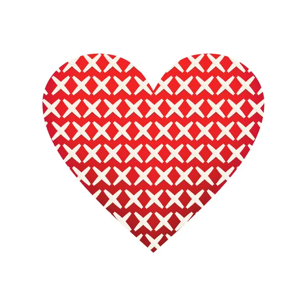 Corazón rojo de navidad con puntos. Conjunto de diseño para feliz año nuevo y casarse con la Navidad ! — Vector de stock