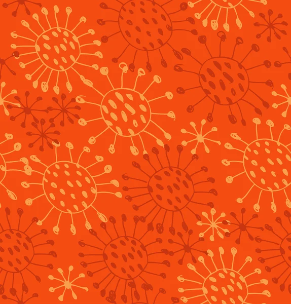 Motif floral sans couture coloré. Contraste texture de tissu avec des arbres décoratifs. Fond mignon avec des feuilles pour rideaux, vêtements, impressions, fonds d'écran, paquets — Image vectorielle