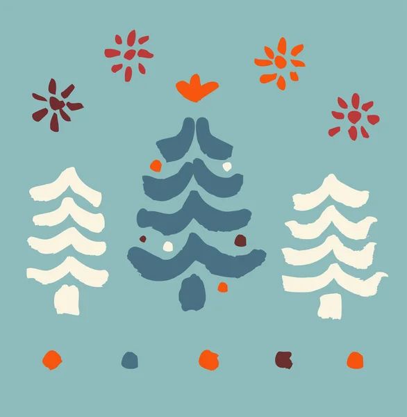 Naadloze Kerst patroon. eindeloze textuur met decoratieve sparren. abstracte vakantie achtergrond. Xmas afdrukontwerp — Stockvector