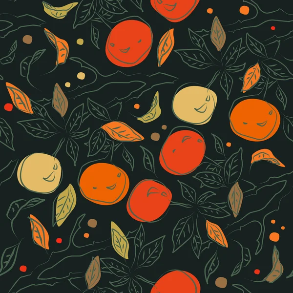 Nahtlose Beeren Muster. farbenfroher floraler Hintergrund kann für Karten, Geschenke, Drucke, Kunsthandwerk verwendet werden. — Stockvektor