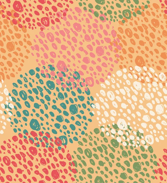 Abstract seamless background with dots. Circle pattern. Round endless texture — Stock Vector