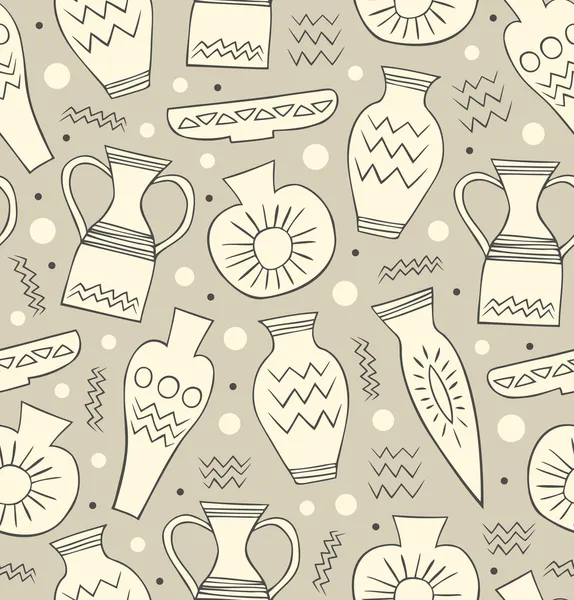 Seramik seamless modeli. etnik Ulusal Yunan stili arka plan. Çin. sonsuz doku ile el çekilmiş sofra
