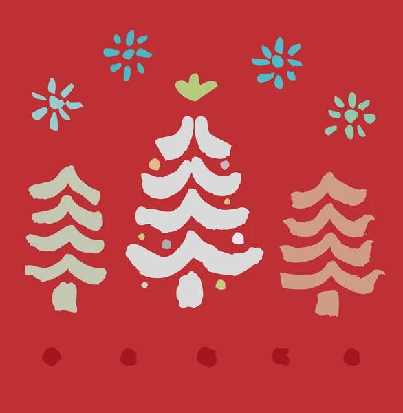 クリスマスのシームレスなパターン。装飾的なトウヒと無限のテクスチャです。抽象的な休日の背景。クリスマスのプリント デザイン — ストックベクタ