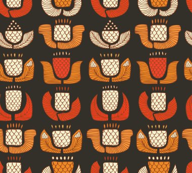 çiçekler, renkli etnik desen tomurcukları ve yapraklar. sonsuz arka plan yerel süs elemanları ile. baskılar, kapaklar, Giysi Hatıra Eşyası için birçok bilgi ile çizilmiş şık doku el