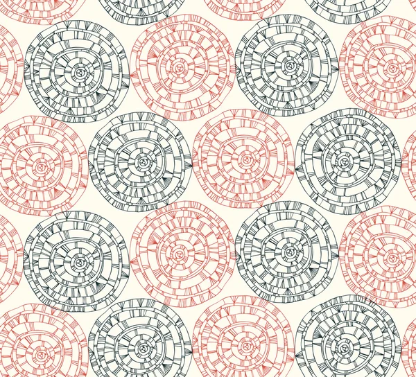 Lätta söta mönster med olika hand dras cirklar. abstrakt bakgrund för design — Stock vektor