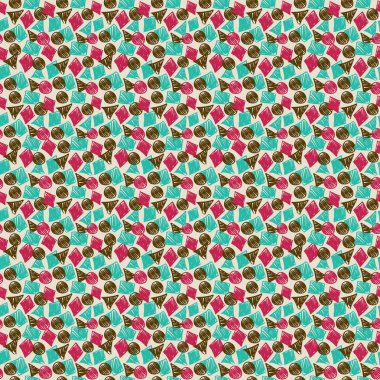 geometrik seamless modeli. vektör arka plan. sonsuz doku daireler, kareler ve diğer resimler, kullanılan duvar kağıdı, desen dolgularını, web sayfası arka planı, yüzey dokuları için