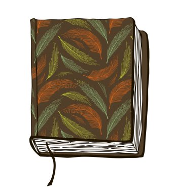 vektör çizim el ile kahverengi kapak boğulmak. pasaport kapak, defter kapağı, günlüğü kapağını, telefon kapağı için kullanabilirsiniz. eskiz defteri