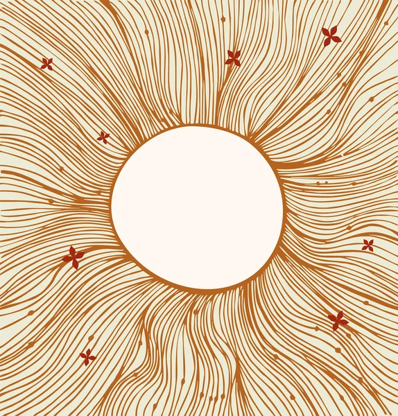 Fond de cercle linéaire sablonneux. Éléments vintage — Image vectorielle