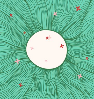 Zümrüt doğrusal daire arka plan