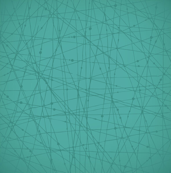 Linear turquoise network texture with dots. Background for wallpapers, cards, arts, textile