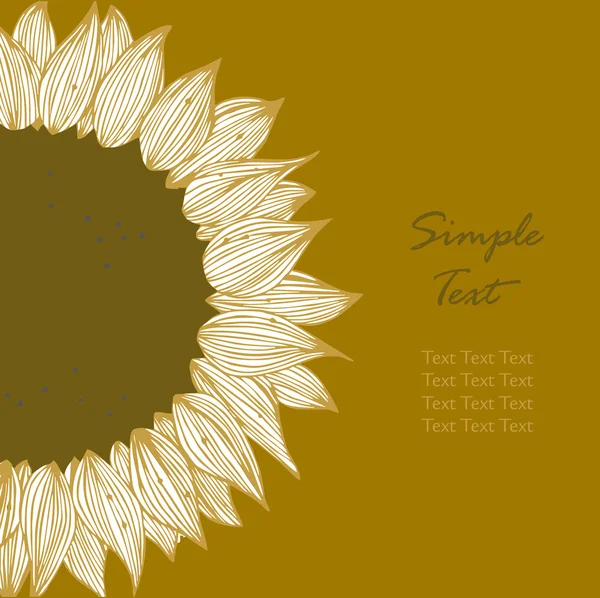 Banner de texto de girasol. Fondo para vacaciones, costura, artes, manualidades, tarjetas, álbumes de recortes, cubiertas, decoración de pasteles — Archivo Imágenes Vectoriales