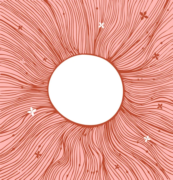 バラの線形サークル背景 — ストックベクタ